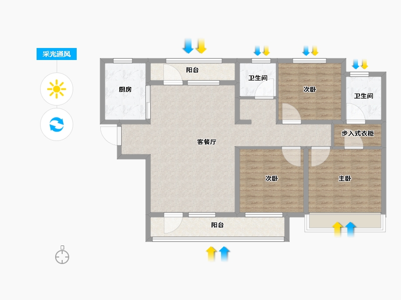 天津-天津市-沽北壹號29号楼,30号楼140m²-112.00-户型库-采光通风