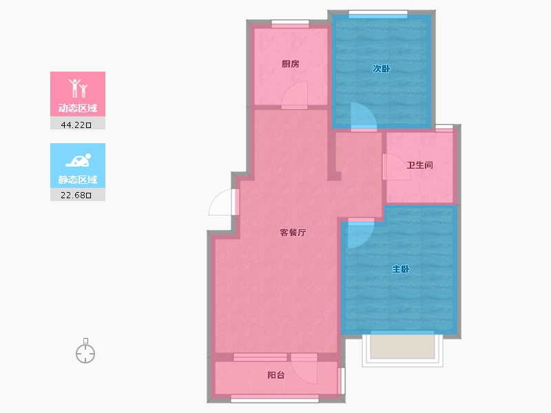 天津-天津市-凤栖梧桐建面95㎡-58.88-户型库-动静分区