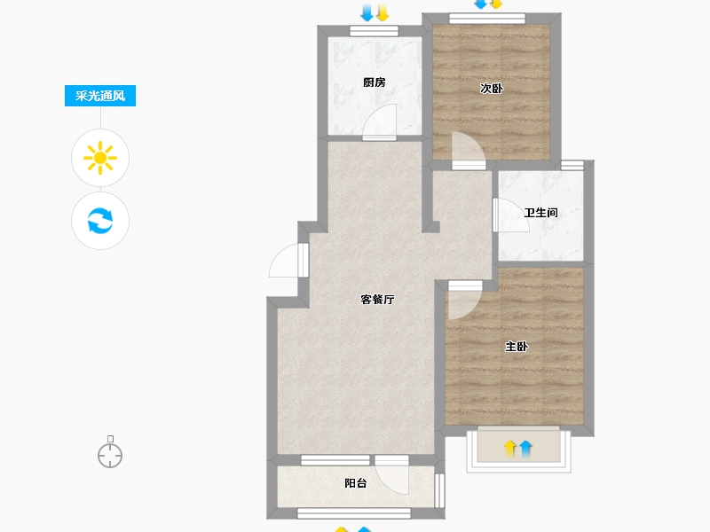 天津-天津市-凤栖梧桐建面95㎡-58.88-户型库-采光通风