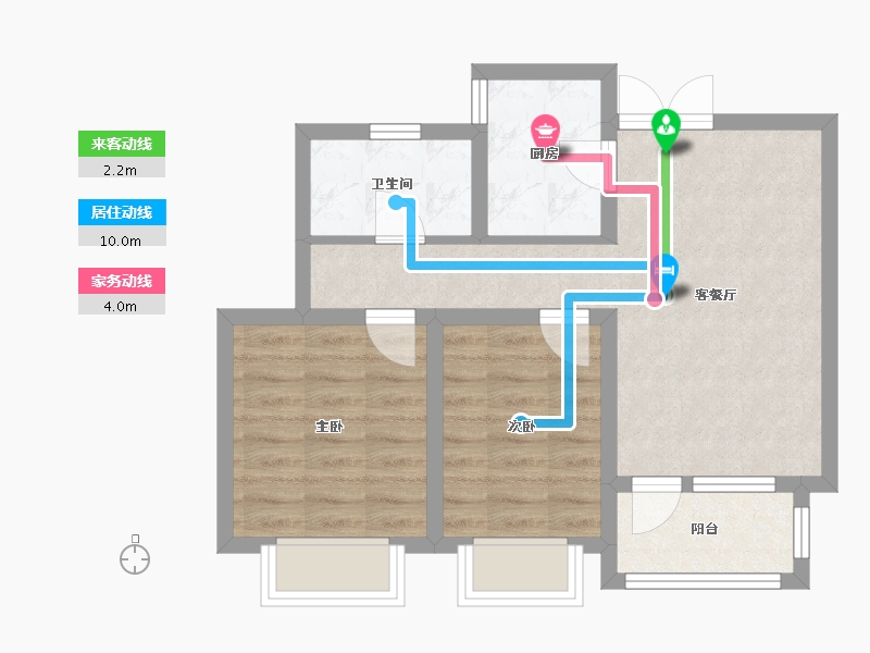 天津-天津市-凤栖梧桐建面89㎡-55.31-户型库-动静线