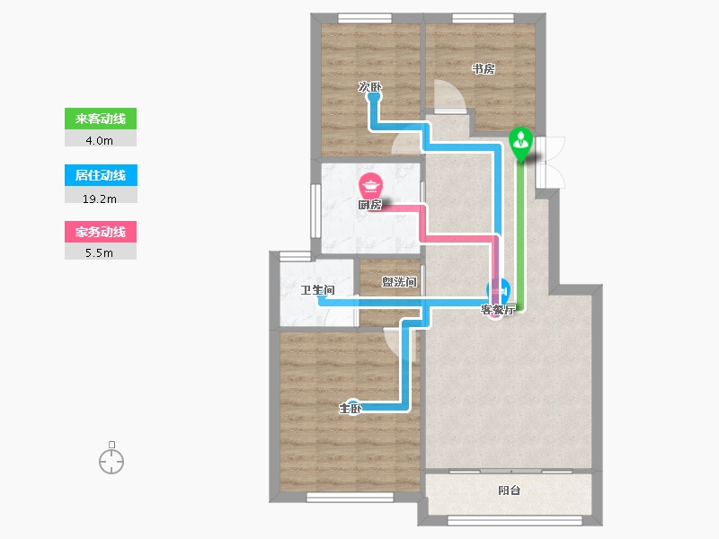 天津-天津市-中昂安纳西小镇31号楼,34号楼建面97m²-71.72-户型库-动静线