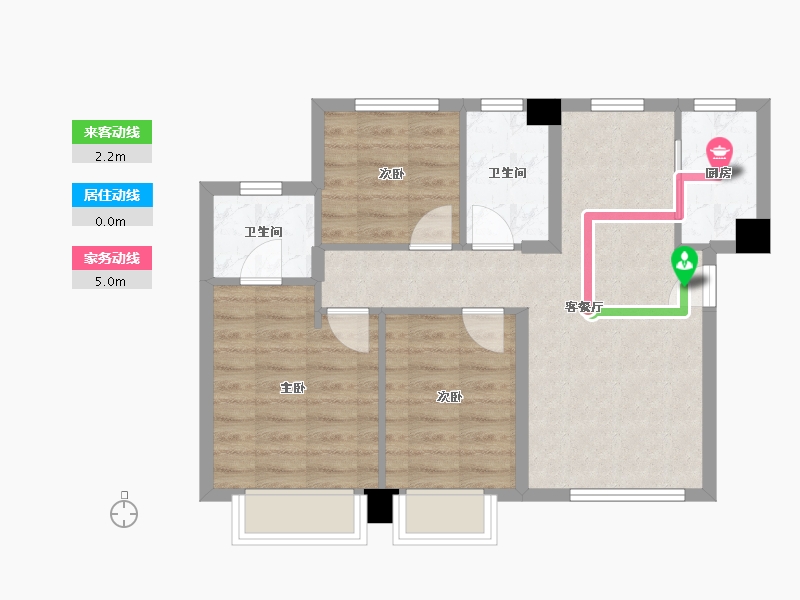 天津-天津市-中骏云景台1号楼,2号楼,3号楼,4号楼,5号楼,8号楼,9号楼,10号-62.60-户型库-动静线