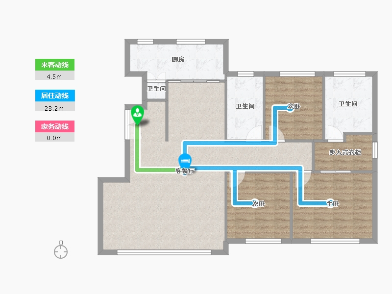 天津-天津市-金科天湖天湖南苑23号楼,3号楼,天湖南苑24号楼,天湖南苑26号楼建面142m²-107.28-户型库-动静线