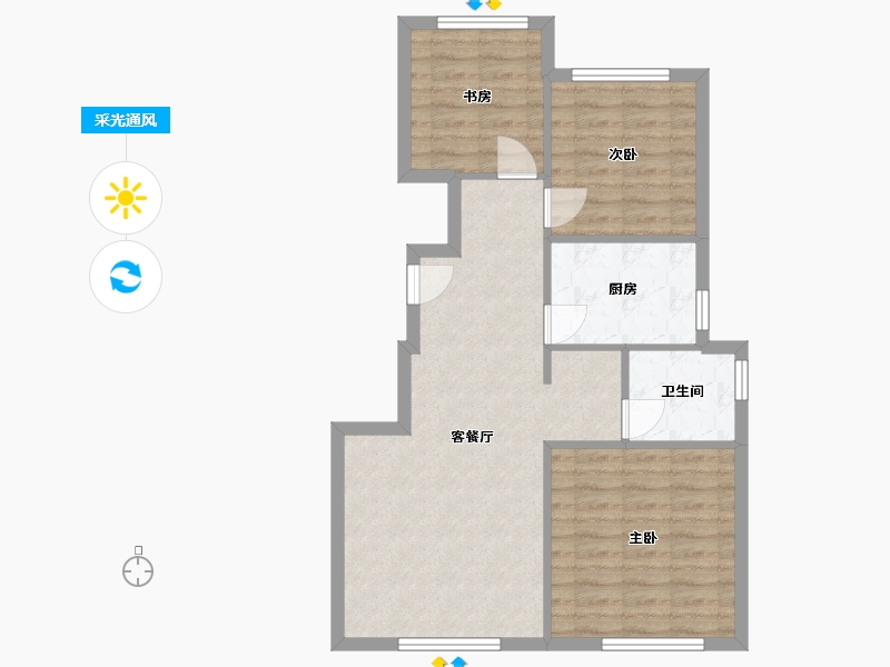 天津-天津市-金科天湖天湖南苑49号楼,天湖南苑51号楼,天湖南苑44号楼,天湖南苑45号楼,天湖-72.01-户型库-采光通风