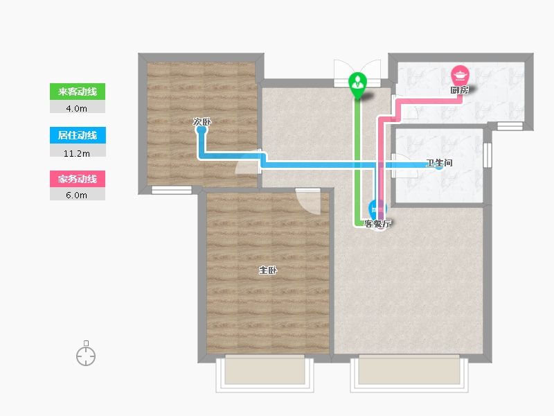 天津-天津市-静壹城建面86m²-68.80-户型库-动静线