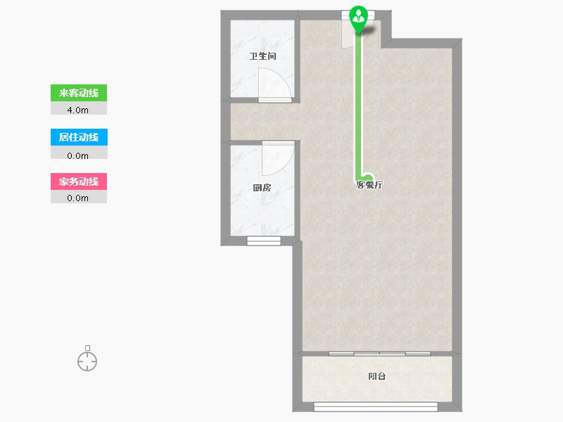 天津-天津市-静壹城建面建面58m²-46.40-户型库-动静线