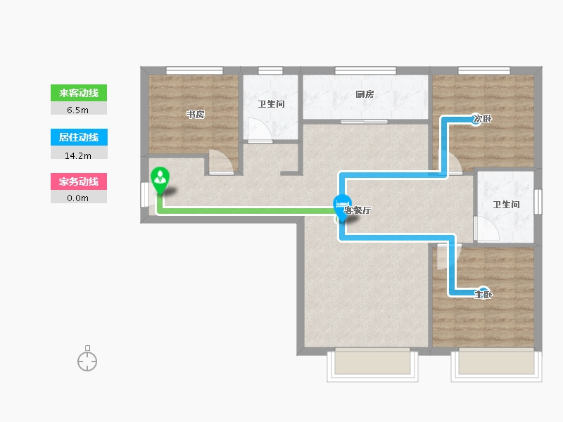 天津-天津市-招商果岭水岸恬园53号楼,水岸恬园49号楼,水岸恬园54号楼,水岸恬园55号楼建面1-82.67-户型库-动静线