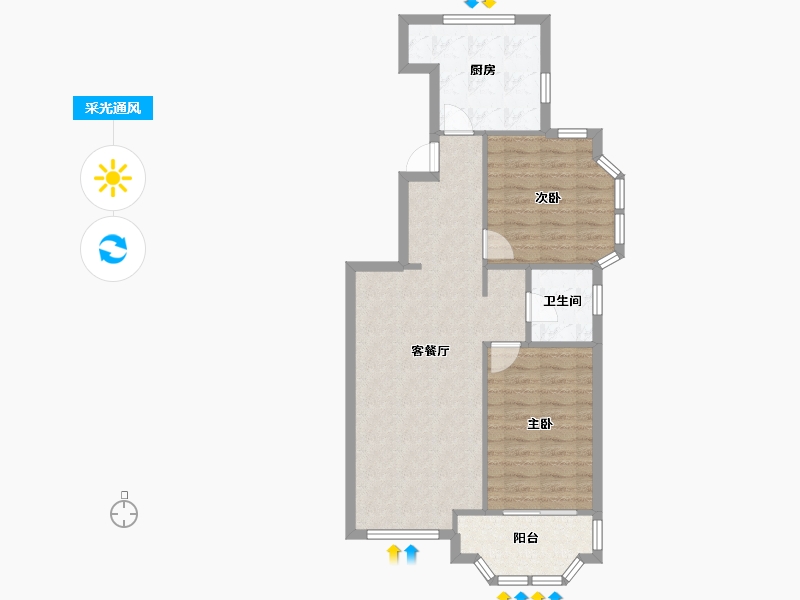 天津-天津市-基业世琾1号楼,2号楼,3号楼,4号楼,5号楼,6号楼,7号楼,8号楼-73.33-户型库-采光通风