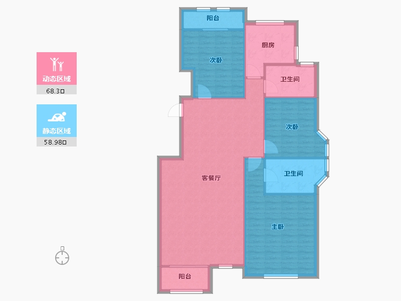 天津-天津市-基业世琾12号楼,22号楼,23号楼建面140m²-117.27-户型库-动静分区