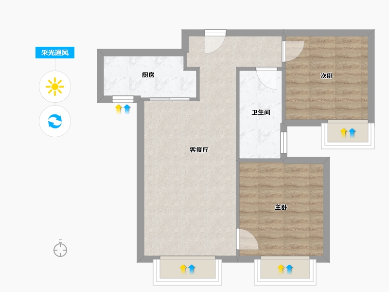 天津-天津市-福晟公元乐府84号楼,80号楼,81号楼,82号楼,83号楼,76号楼,77-57.60-户型库-采光通风