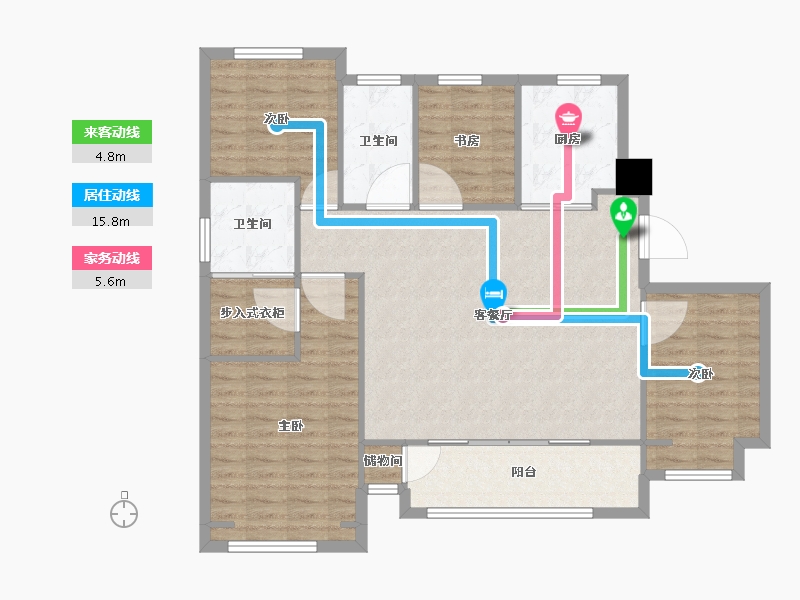 天津-天津市-鸿坤山语1号楼,6号楼,8号楼,9号楼,10号楼,12号楼,洋房2号楼,-112.00-户型库-动静线