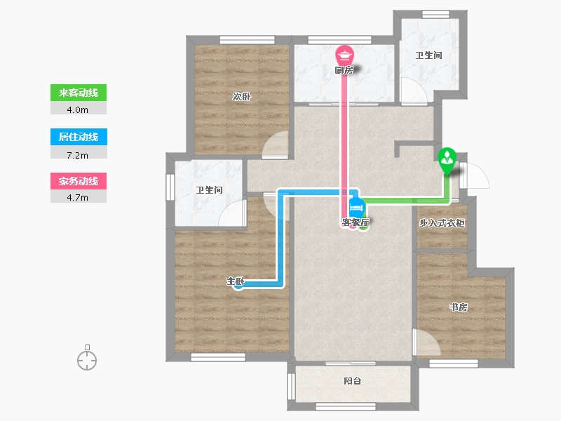 天津-天津市-蓟州宸院8号楼,6号楼,5号楼,9号楼建面114m²-82.46-户型库-动静线