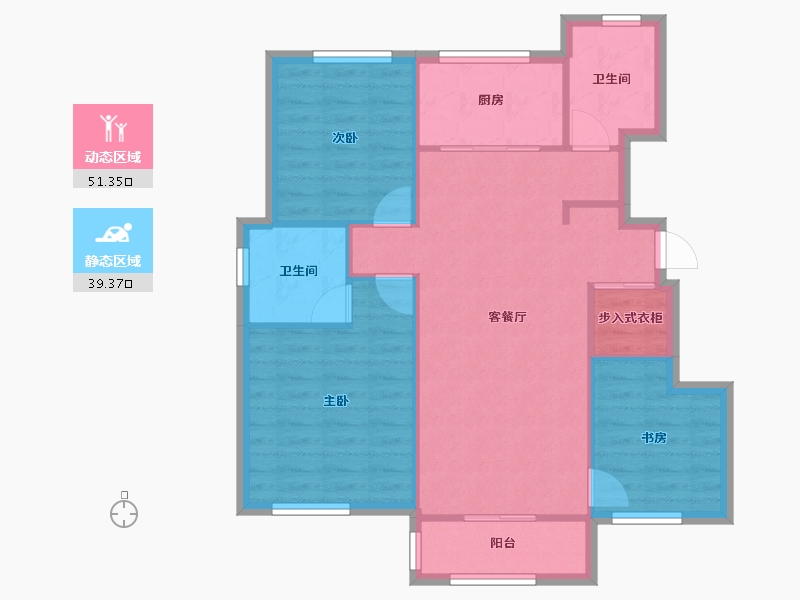 天津-天津市-蓟州宸院8号楼,6号楼,5号楼,9号楼建面114m²-82.46-户型库-动静分区