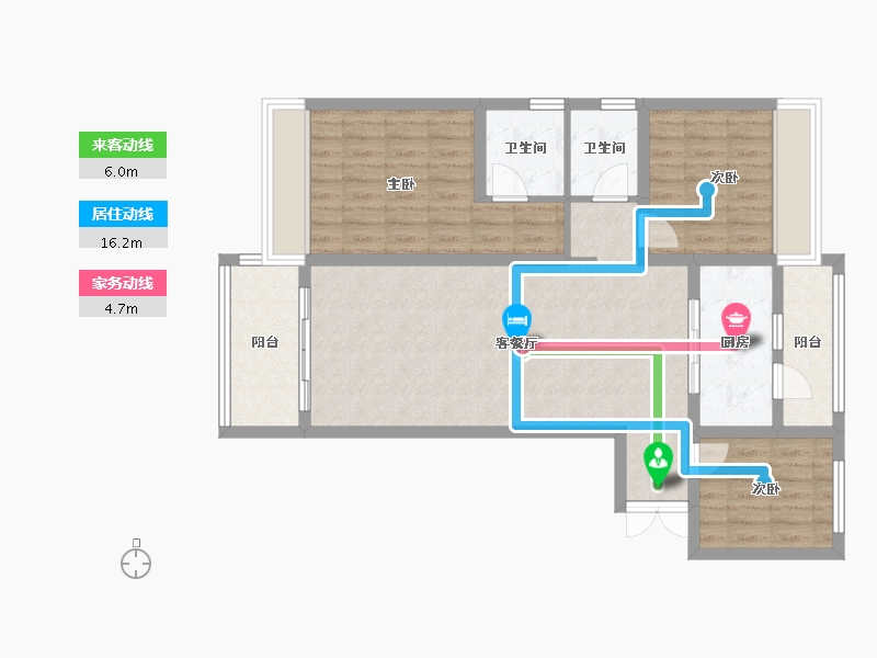 湖南省-怀化市-碧桂园-89.15-户型库-动静线