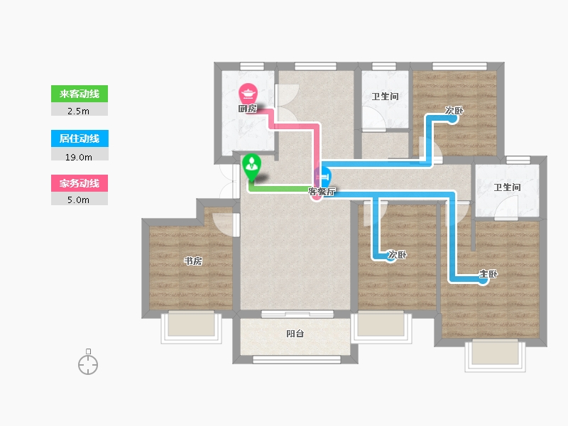 天津-天津市-宝能南泊ONE优泊苑3号楼,优泊苑4号楼,优泊苑5号楼,优泊苑2号楼,优泊苑7号-86.64-户型库-动静线