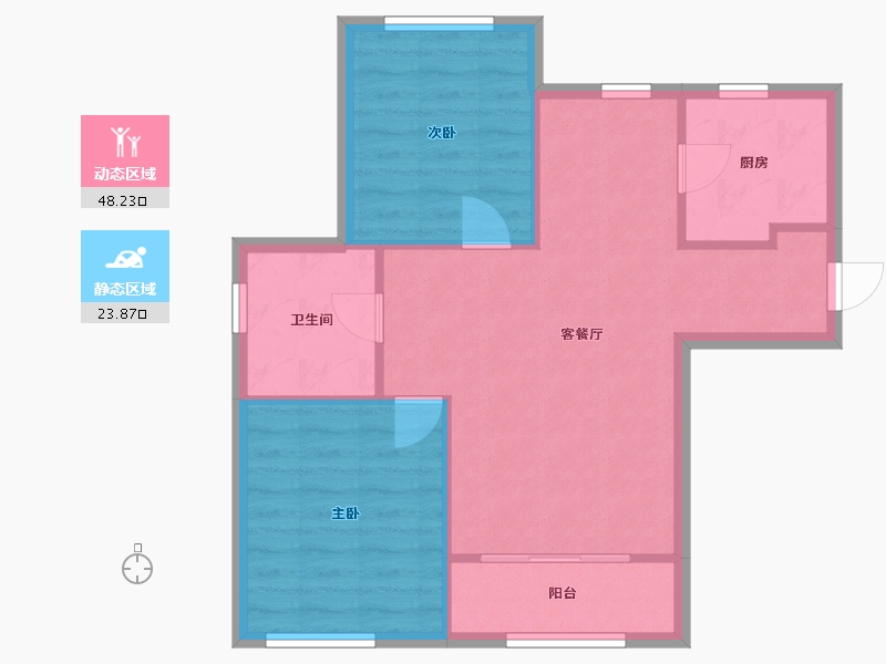 天津-天津市-宝利BLOCK街区,7号楼,8号楼,11号楼,4号楼,5号楼,10号楼建面9-65.58-户型库-动静分区