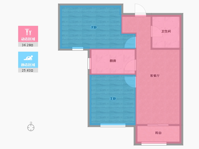 天津-天津市-宝利BLOCK街区6号楼,7号楼,8号楼,11号楼,4号楼,5号楼,10号楼-55.75-户型库-动静分区