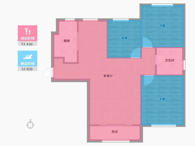 天津-天津市-宝利BLOCK街区6号楼,7号楼,8号楼,11号楼,4号楼,5号楼,10号楼-78.72-户型库-动静分区