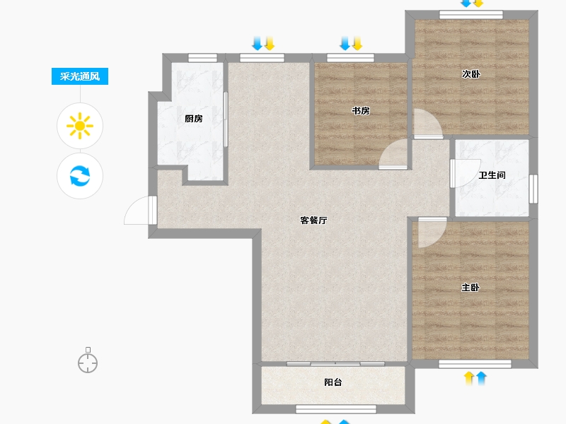 天津-天津市-宝利BLOCK街区6号楼,7号楼,8号楼,11号楼,4号楼,5号楼,10号楼-78.72-户型库-采光通风