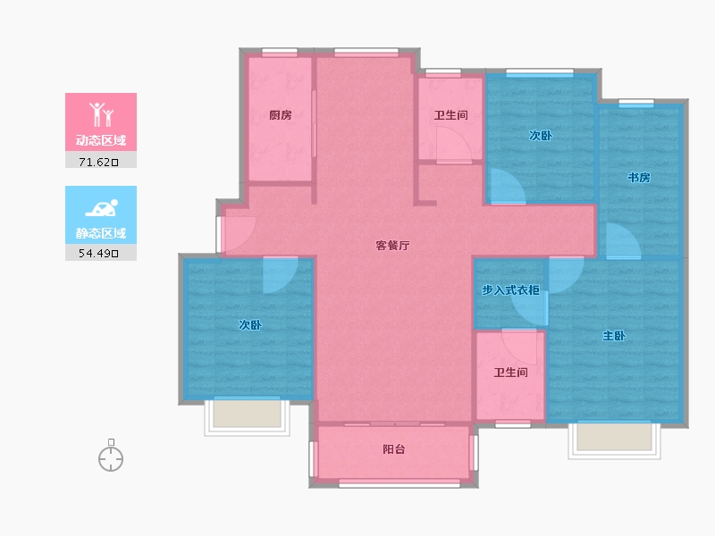 天津-天津市-品悦江南6号楼,建面145m²-116.00-户型库-动静分区