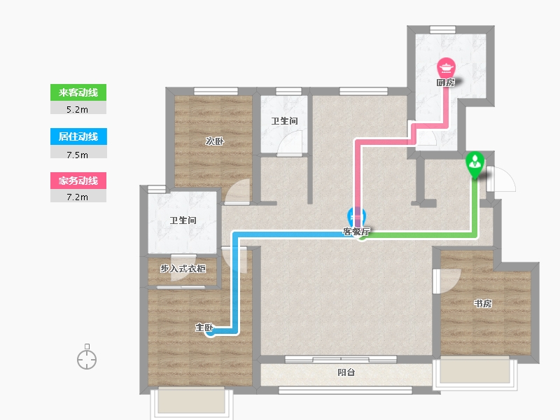 天津-天津市-保利和园瑞和园1号楼,瑞和园2号楼,瑞和园3号楼,瑞和园4号楼,瑞和园5号楼,瑞-91.70-户型库-动静线