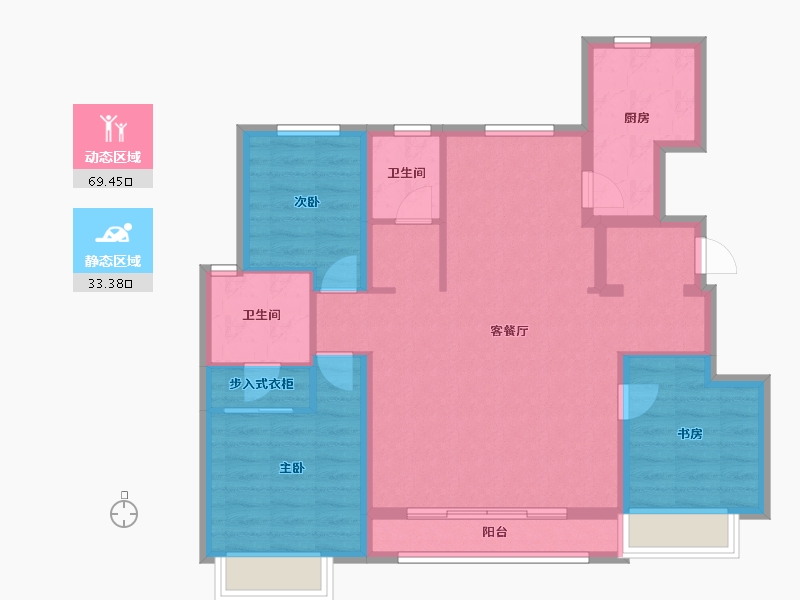 天津-天津市-保利和园瑞和园1号楼,瑞和园2号楼,瑞和园3号楼,瑞和园4号楼,瑞和园5号楼,瑞-91.70-户型库-动静分区