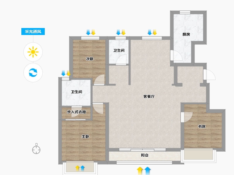 天津-天津市-保利和园瑞和园1号楼,瑞和园2号楼,瑞和园3号楼,瑞和园4号楼,瑞和园5号楼,瑞-91.70-户型库-采光通风