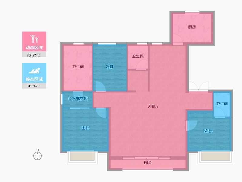 天津-天津市-保利和园瑞和园1号楼,瑞和园5号楼,瑞和园6号楼,瑞和园7号楼,瑞和园10号楼建面-99.40-户型库-动静分区