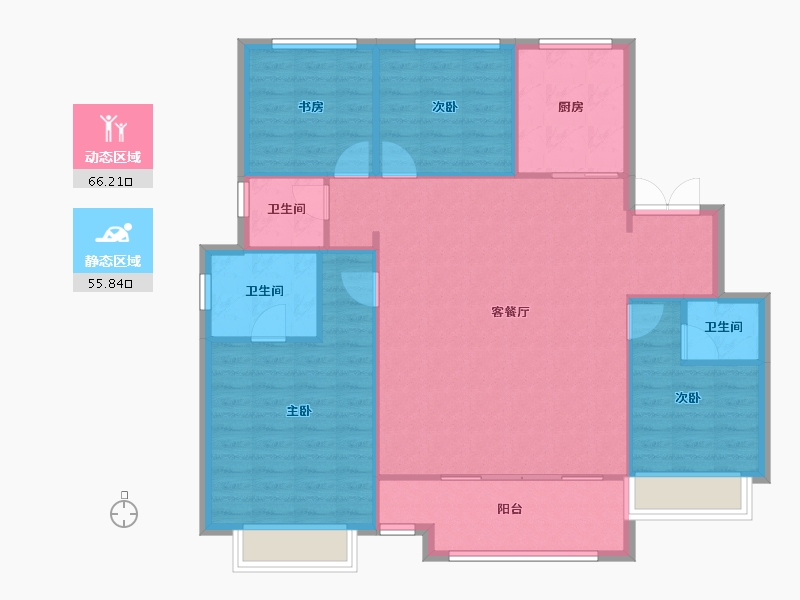 天津-天津市-金科博翠湾50号楼,63号楼,78号楼,建面145m²-112.59-户型库-动静分区