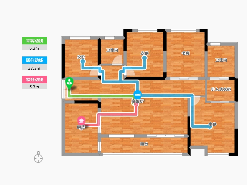 贵州省-黔西南布依族苗族自治州-飞洋华府   龙岸-117.69-户型库-动静线