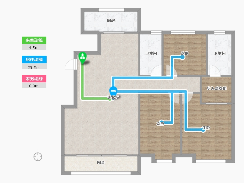 天津-天津市-世茂国风雅颂14号楼,17号楼,39号楼,69号楼,建面135m²-107.99-户型库-动静线