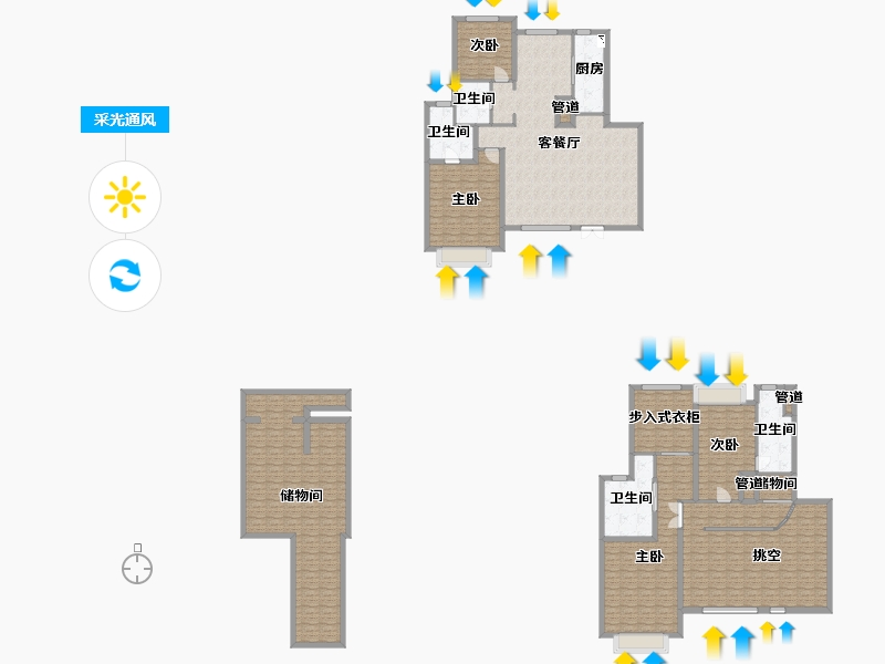 四川省-成都市-金茂府二期5栋,二期2号楼290m²-262.33-户型库-采光通风