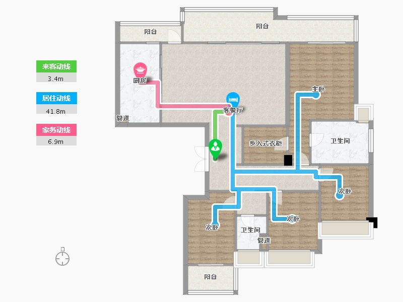 四川省-成都市-万科公园5号189m²-151.20-户型库-动静线