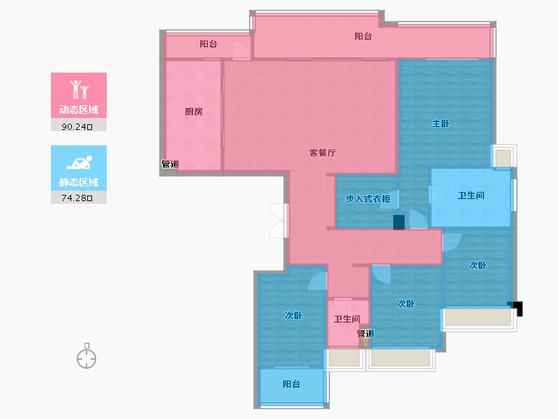 四川省-成都市-万科公园5号189m²-151.20-户型库-动静分区