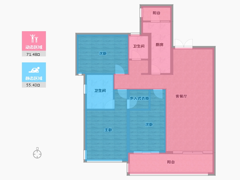 四川省-成都市-中粮武侯瑞府1,2,3,4,8号楼137m²-115.17-户型库-动静分区