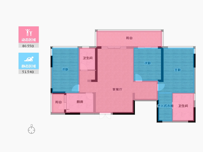 四川省-成都市-中粮武侯瑞府1,2,3,4号楼140m²-118.63-户型库-动静分区