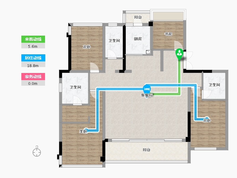 四川省-成都市-中粮武侯瑞府1,2,4,9号楼171m²-143.22-户型库-动静线