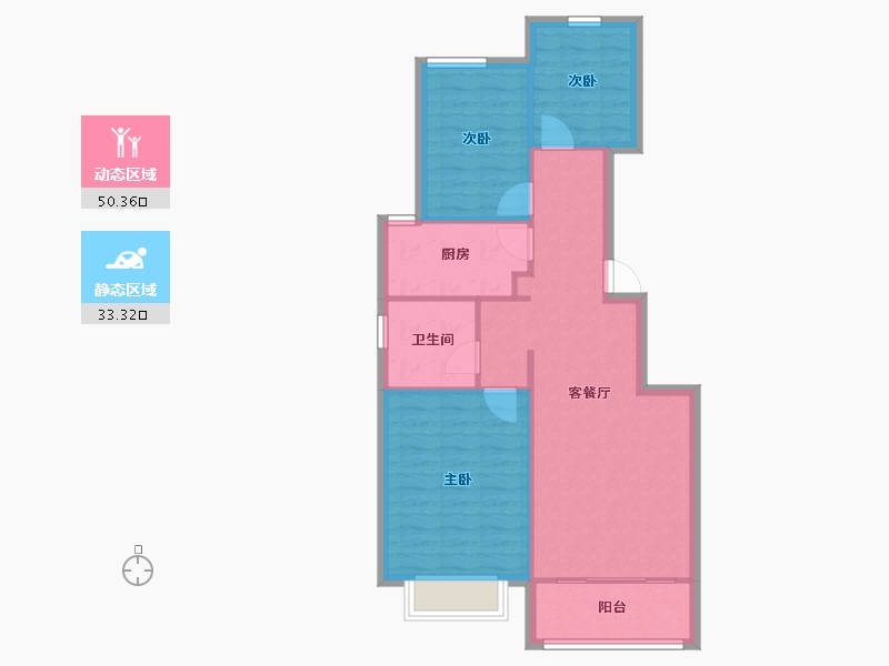 天津-天津市-恒大山水城63号楼,64号楼,65号楼,70号楼,71号楼,72号楼,75号-75.95-户型库-动静分区