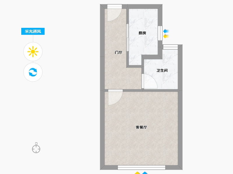 天津-天津市-首创新北京半岛禧瑞春晓28号楼建面50m²-30.05-户型库-采光通风