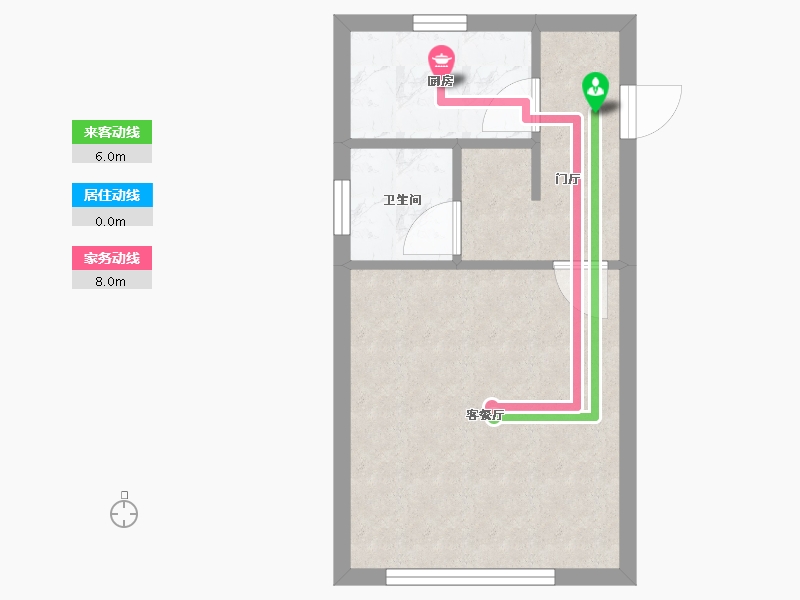 天津-天津市-首创新北京半岛禧瑞春晓28号楼建面50m²-30.77-户型库-动静线