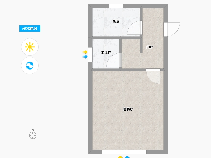 天津-天津市-首创新北京半岛禧瑞春晓28号楼建面50m²-30.77-户型库-采光通风