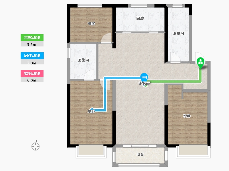 天津-天津市-龙湖春江郦城4号楼,龙湖春江郦城5号楼,龙湖春江郦城18号楼,龙湖春江郦城11号楼,-106.94-户型库-动静线