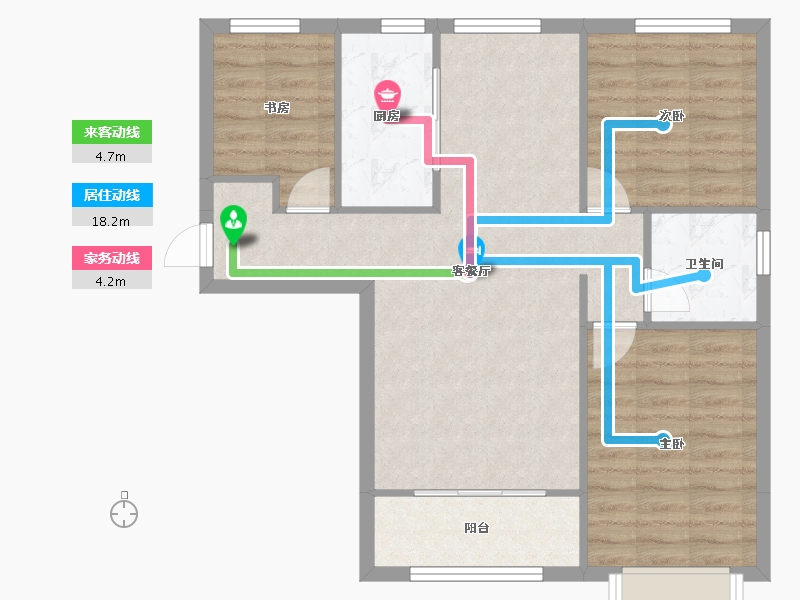 天津-天津市-碧桂园云河上院云溪苑5号楼,云溪苑13号楼,15号楼建面109m²-78.19-户型库-动静线