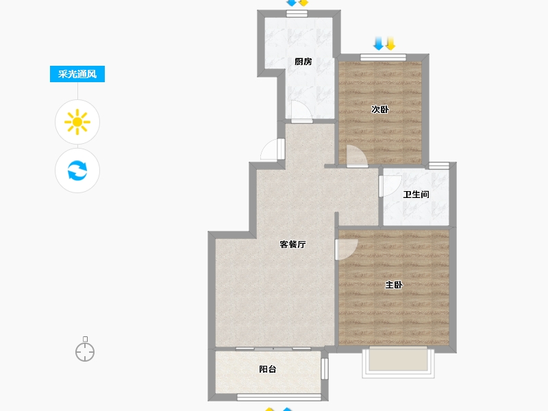 天津-天津市-新城湖畔风华湖畔风华1号楼,湖畔风华16号楼,湖畔风华2号楼,湖畔风华3号楼,湖畔-67.20-户型库-采光通风