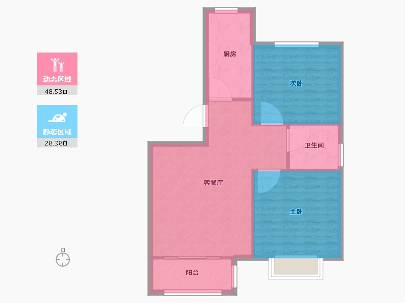 天津-天津市-碧桂园云湖8号楼,10号楼,9号楼,11号楼,12号楼,3号楼,4号楼,-70.40-户型库-动静分区