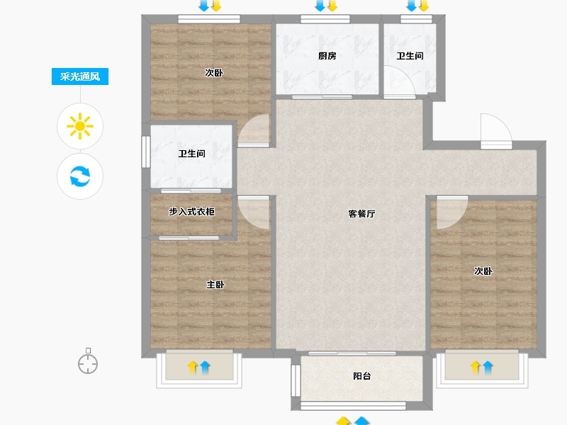 天津-天津市-碧桂园云湖14号楼,7号楼,15号楼,1号楼,2号楼,5号楼,6号楼,-86.40-户型库-采光通风