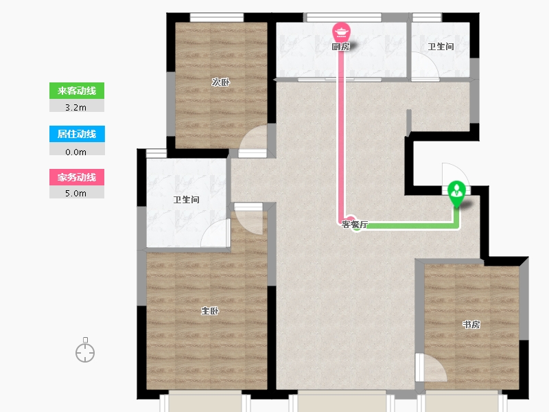 天津-天津市-天地源熙湖畔12号楼,19号楼建面114m²-86.73-户型库-动静线