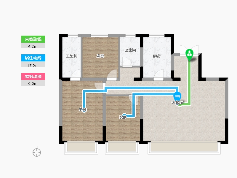 天津-天津市-天地源熙湖畔12号楼,19号楼建面124m²-93.21-户型库-动静线