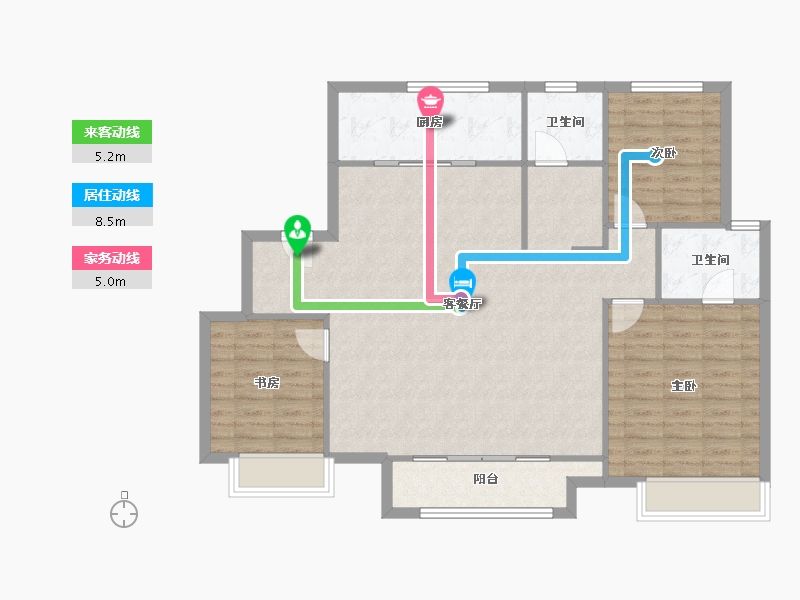 天津-天津市-集美雍阳22号楼,集美苑27号楼,集美苑26号楼,集美苑21号楼,集美苑20号楼建-111.11-户型库-动静线