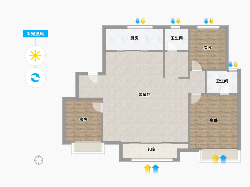 天津-天津市-集美雍阳22号楼,集美苑27号楼,集美苑26号楼,集美苑21号楼,集美苑20号楼建-111.11-户型库-采光通风